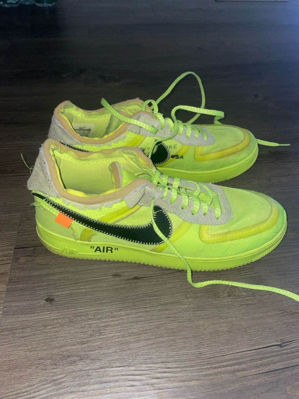 Nike Neon Volt Low-Top Sneakers with Black Swoosh